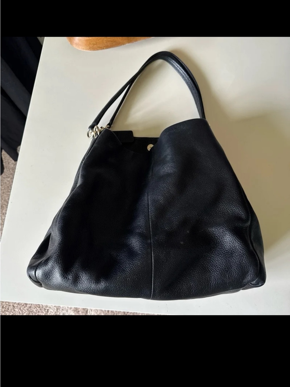Coach Black Leather Phoebe Madison Shoulder Bag F35723 No.H1657 - Picture 8 of 12